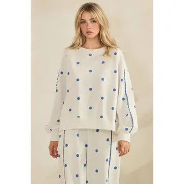 Boho Polka Dot Lounge Top