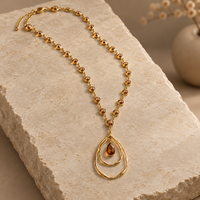 Gem Teardrop Necklace