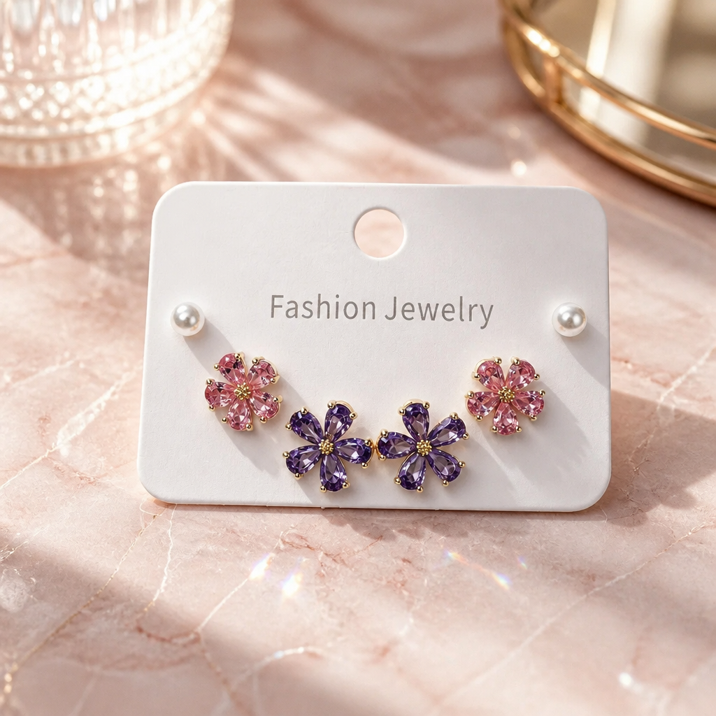 Set of 3 Post Earrings
