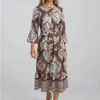 Belted Maxi Dress-Cream Mousse
