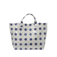 Pvc Dot Tote Bag Checker Striped Waterproof Beach Bag
