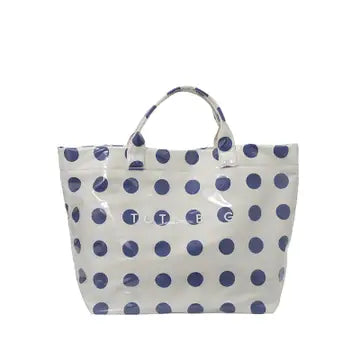 Pvc Dot Tote Bag Checker Striped Waterproof Beach Bag