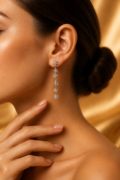 Tiny Crystal Flower Drop