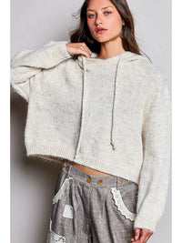 Cropped Drawstring Hoodie