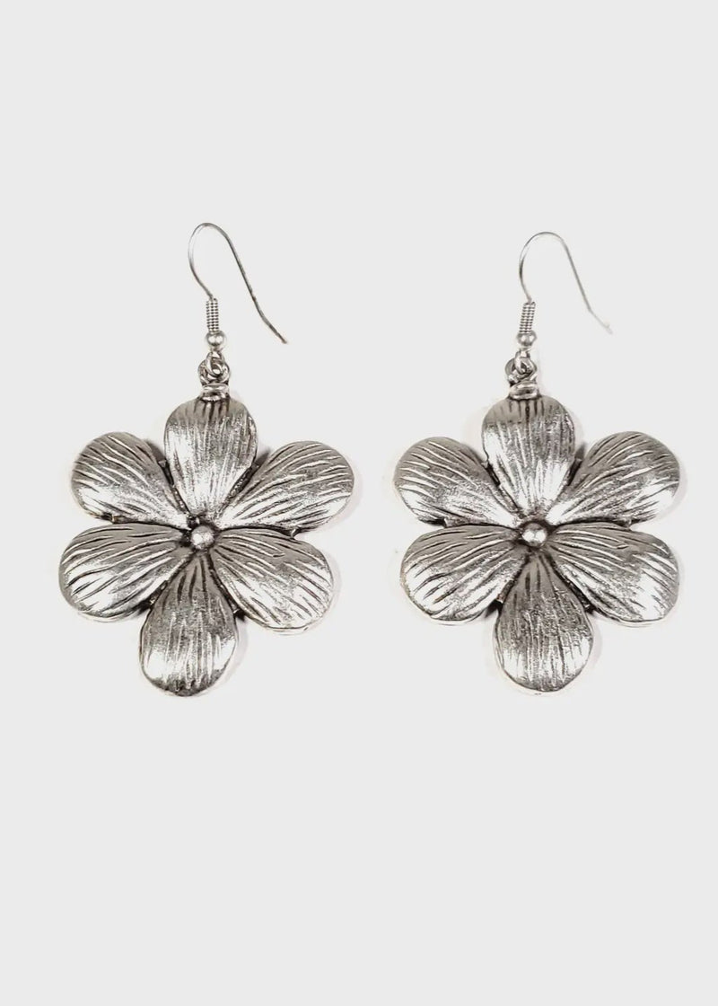 Pewter Daisy Earring