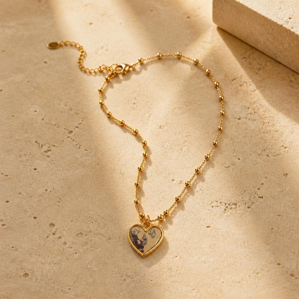 2 Tone Heart Necklace