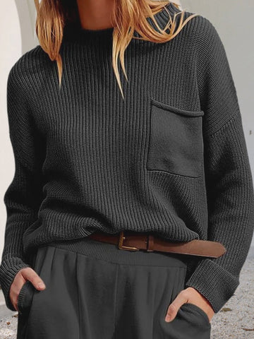 Front Pocket Slouch Sweater