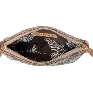Vintage Wristlet  in Olive with Leather Detail