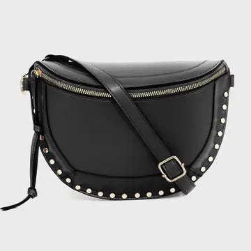 Rivet Checked Bum Bag Crossbody with Pouch