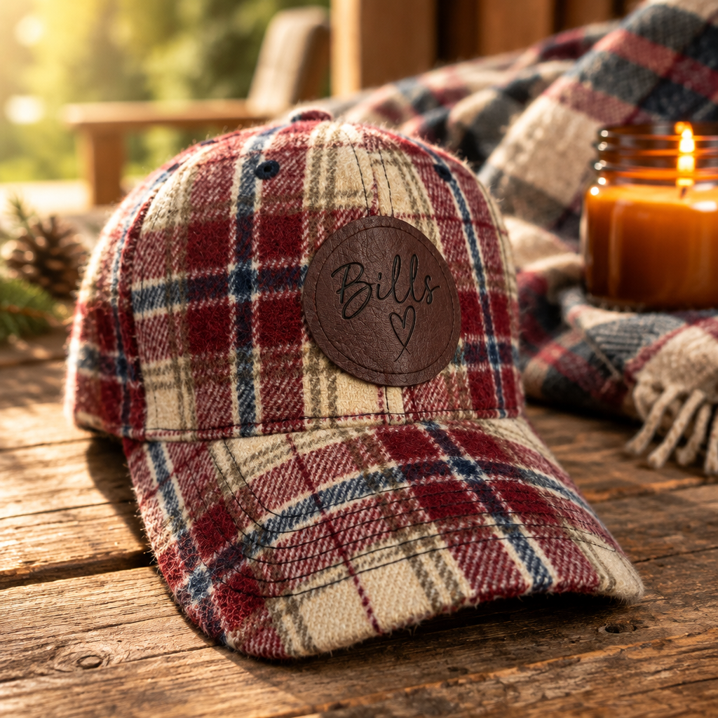 Wool Blend Checkered Baseball Cap