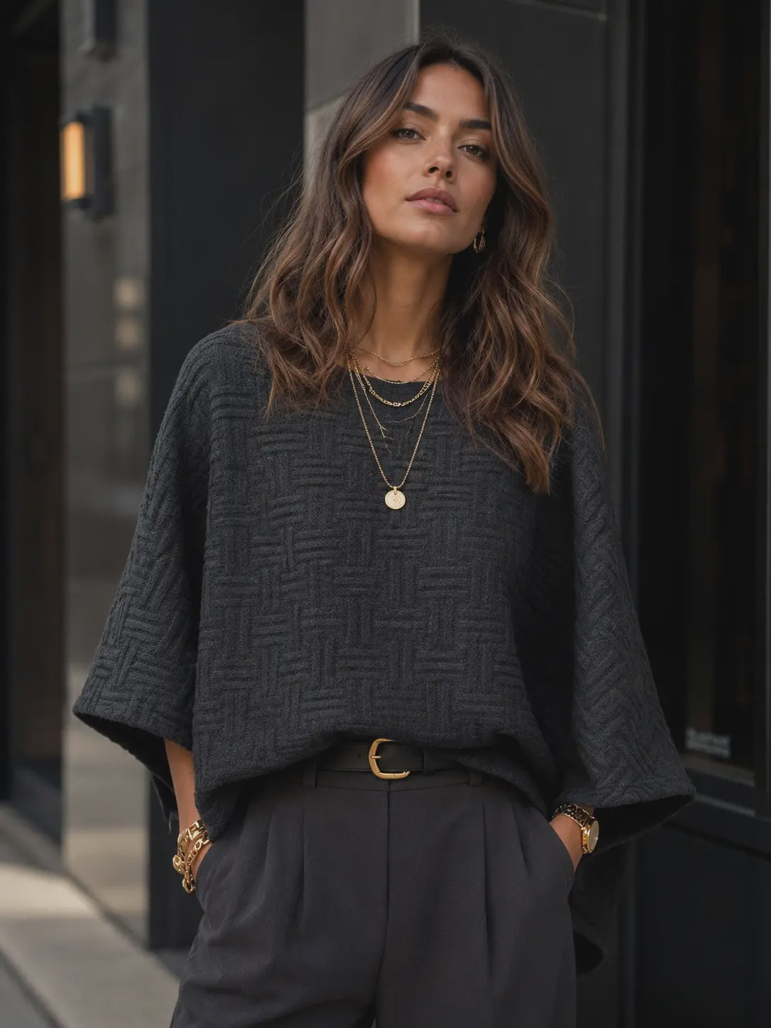 Relaxed Textured Pullover