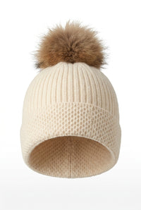 Real Fur Pom Pom Hat