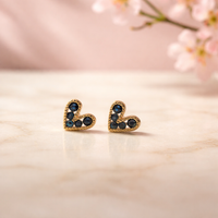 Heartshaped Crystal Earring