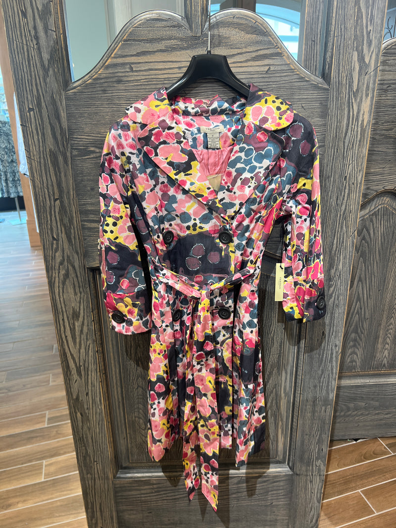 Printed Trench 3/4 sleeve