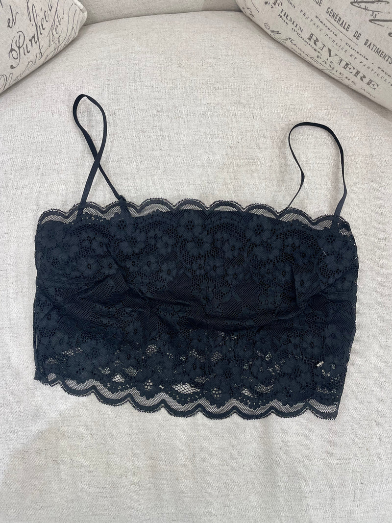 Wide Lace Bandeau Tube Top