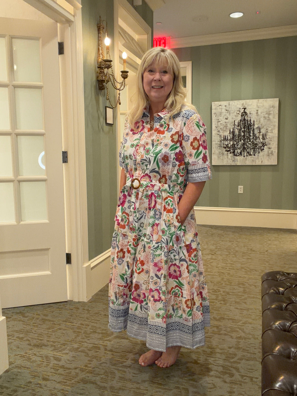 All About Color Collared Button Down Dress