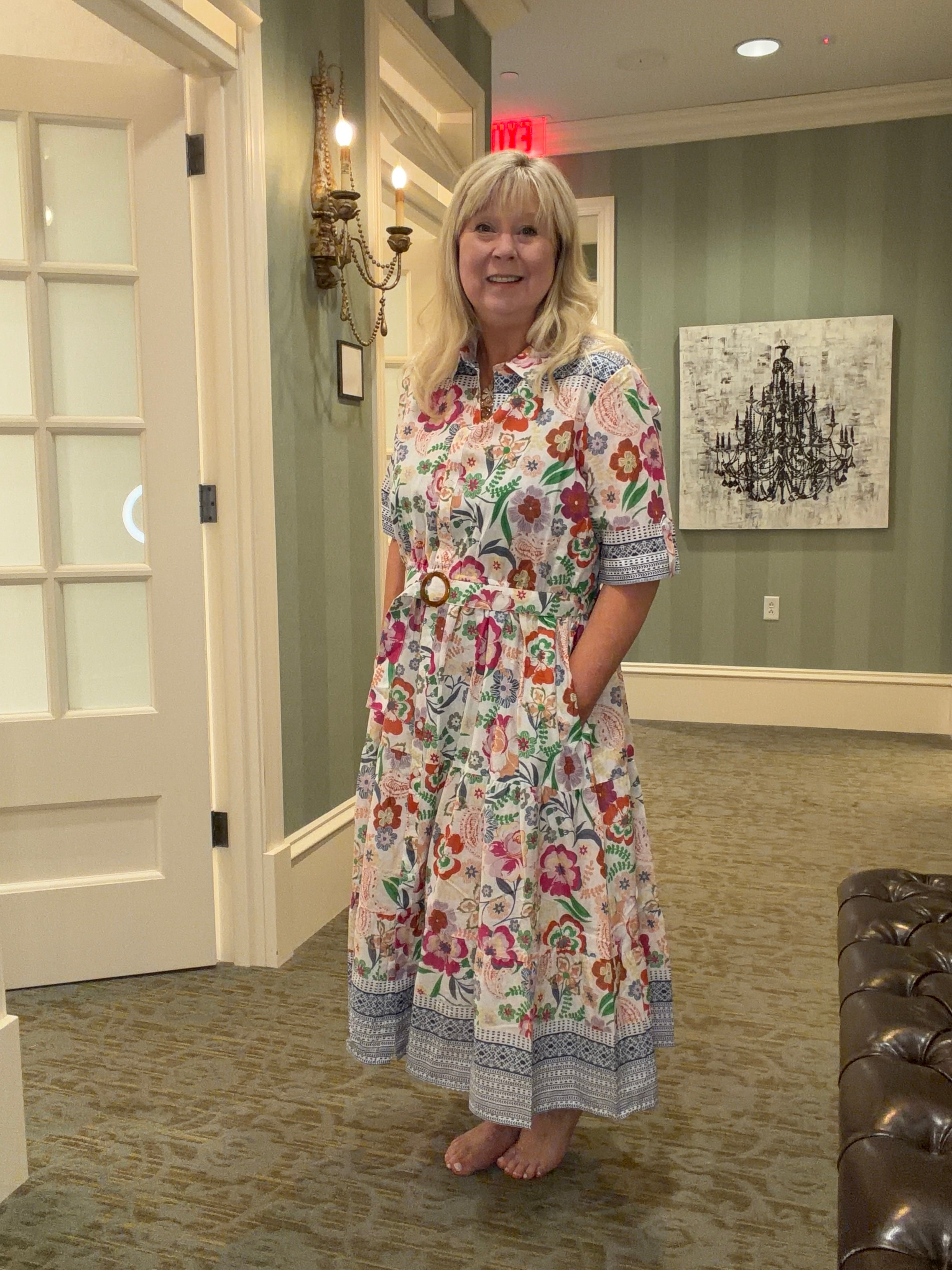 All About Color Collared Button Down Dress
