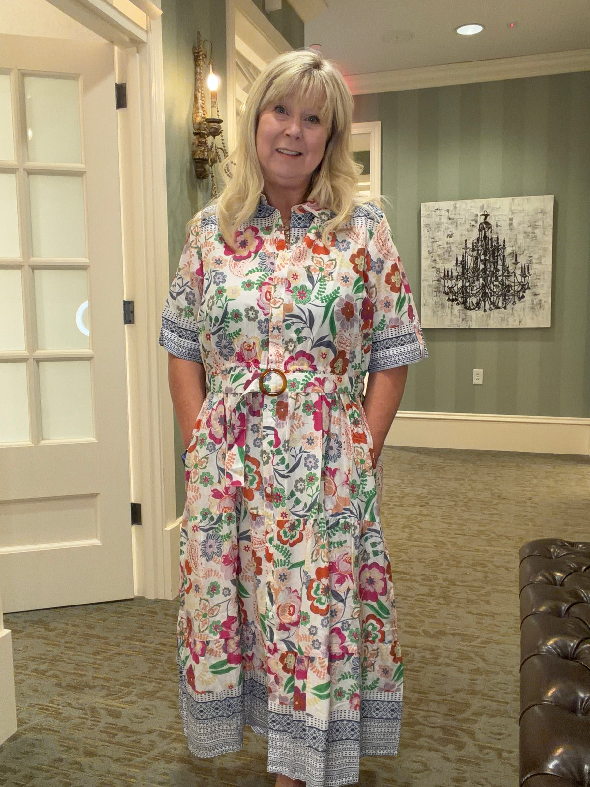 All About Color Collared Button Down Dress