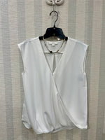 WRAP DRAPE SLEEVELESS BLOUSE