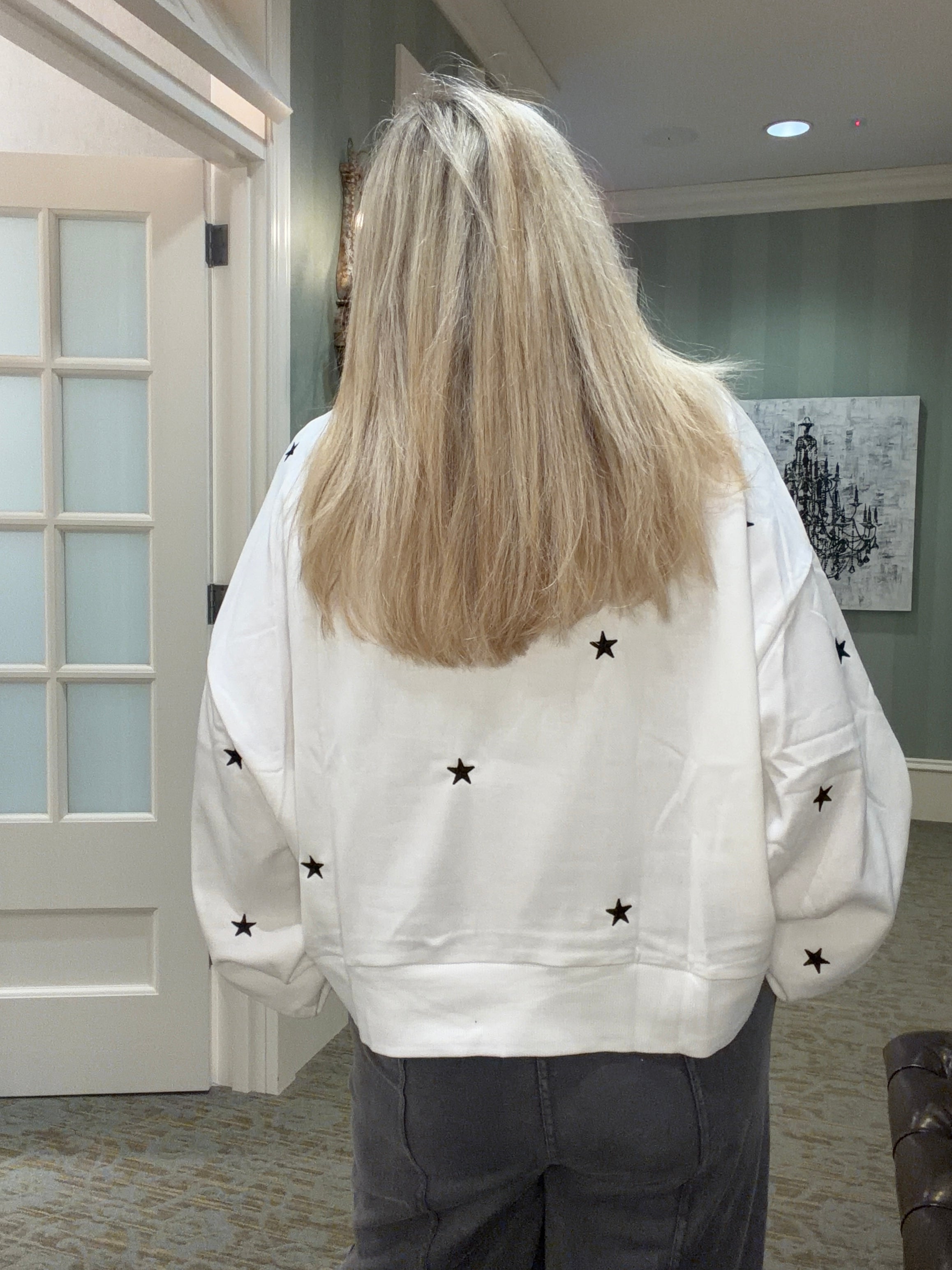 All Over Star Crew Neck