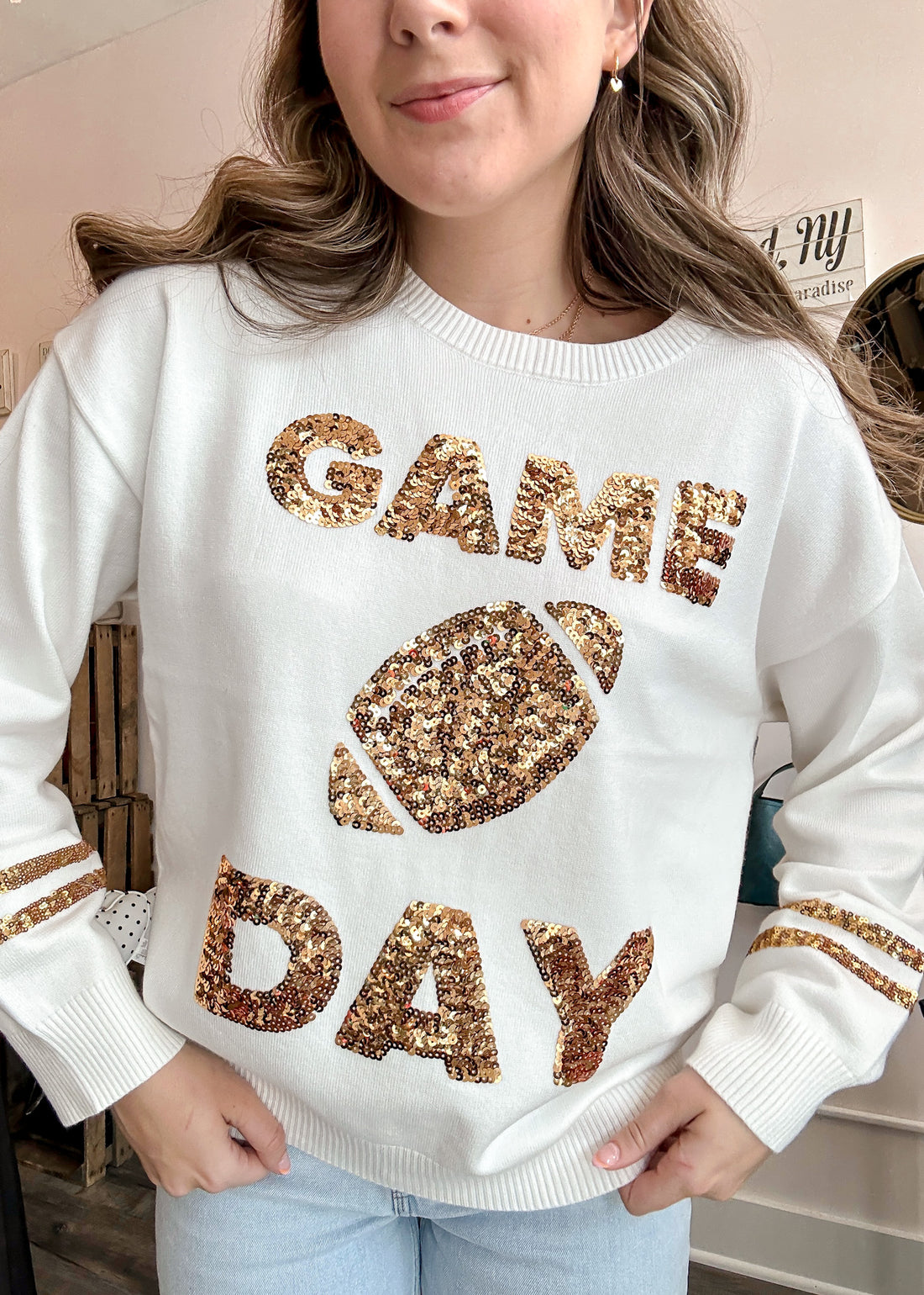 Game Day w Football Top