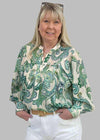 Paisley Printed Bubble Sleeve