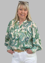 Paisley Printed Bubble Sleeve