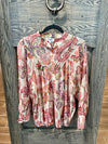 Paisley Printed Bubble Sleeve