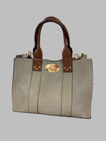 Square gold stud bag