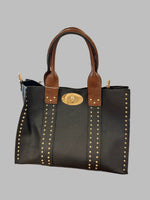 Square gold stud bag