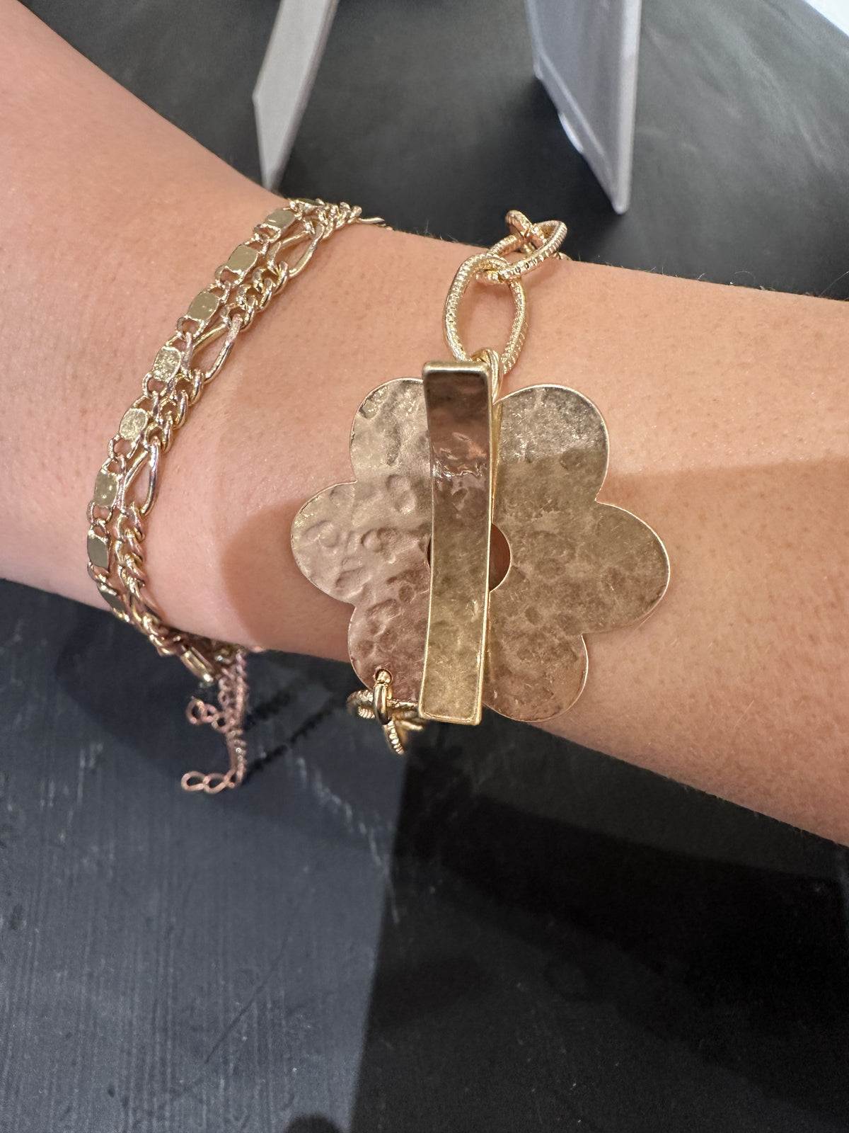 Lg floral Chain Bracelet