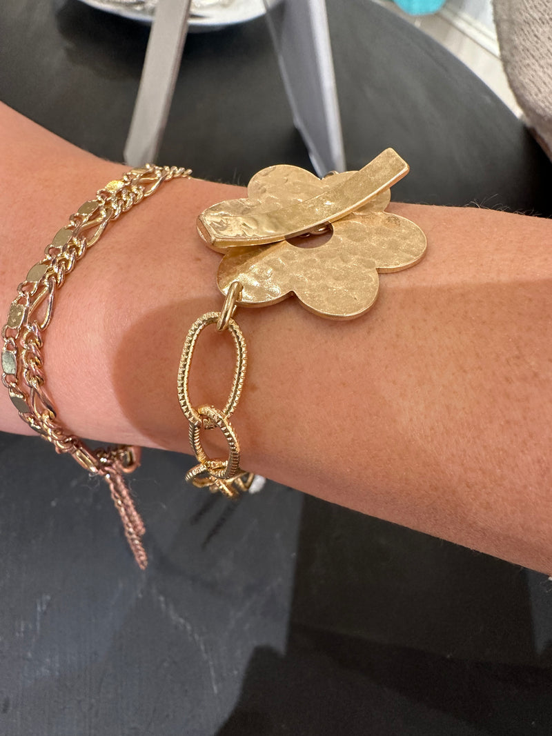 Lg floral Chain Bracelet