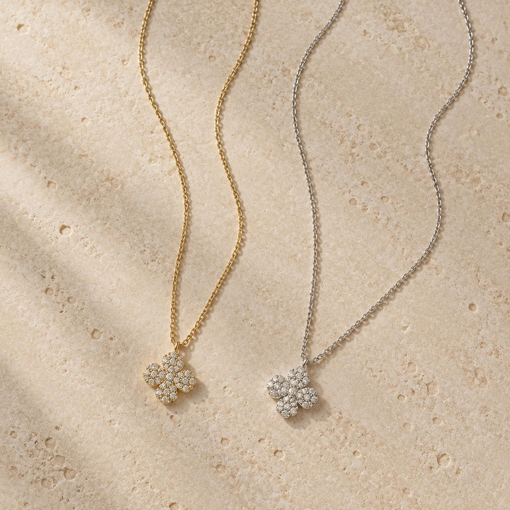 CZ Clover Necklace