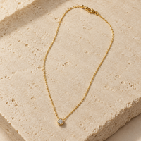 Bezel Set CZ Necklace