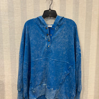 French Terry Acid Wash Pocket Hoodie