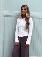 Textured Collar Button Down Shirt