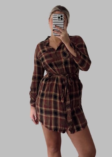 Plaid Shirt Dress