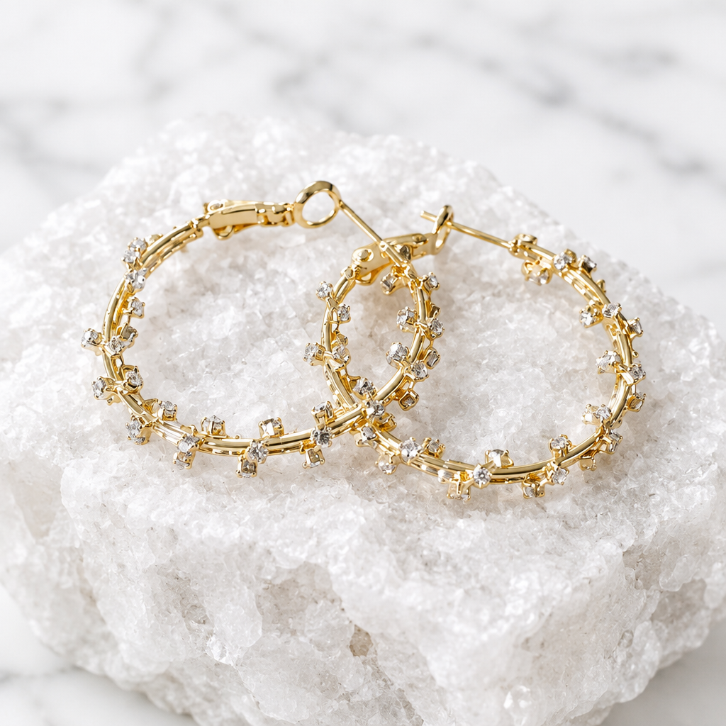 Gem Swirled Hoop
