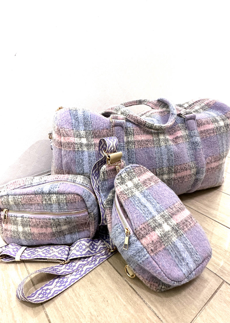 Plaid Flannel Crossbody Bag