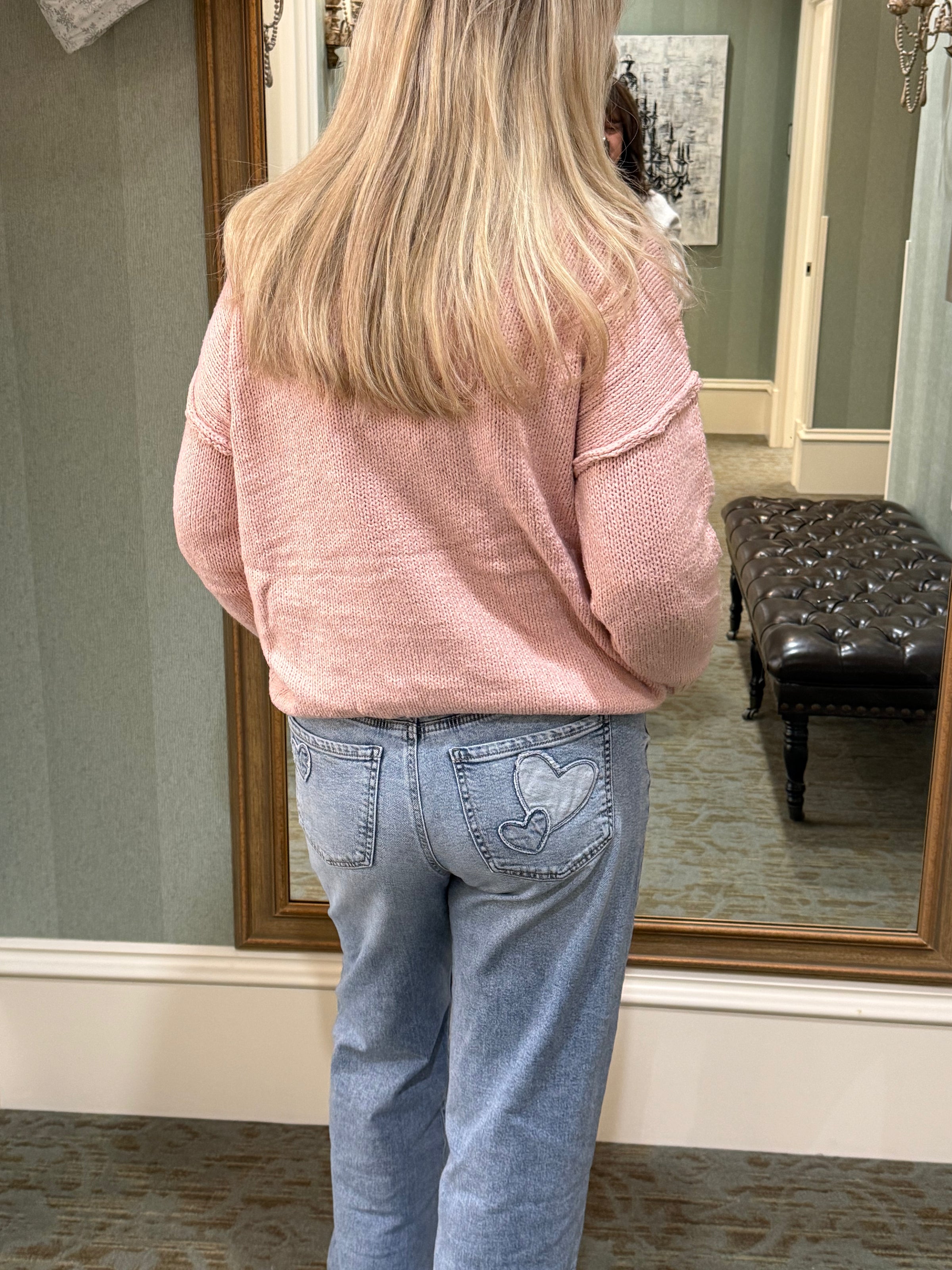 Turtle Neck Knit Pullover Colorblock Sweater