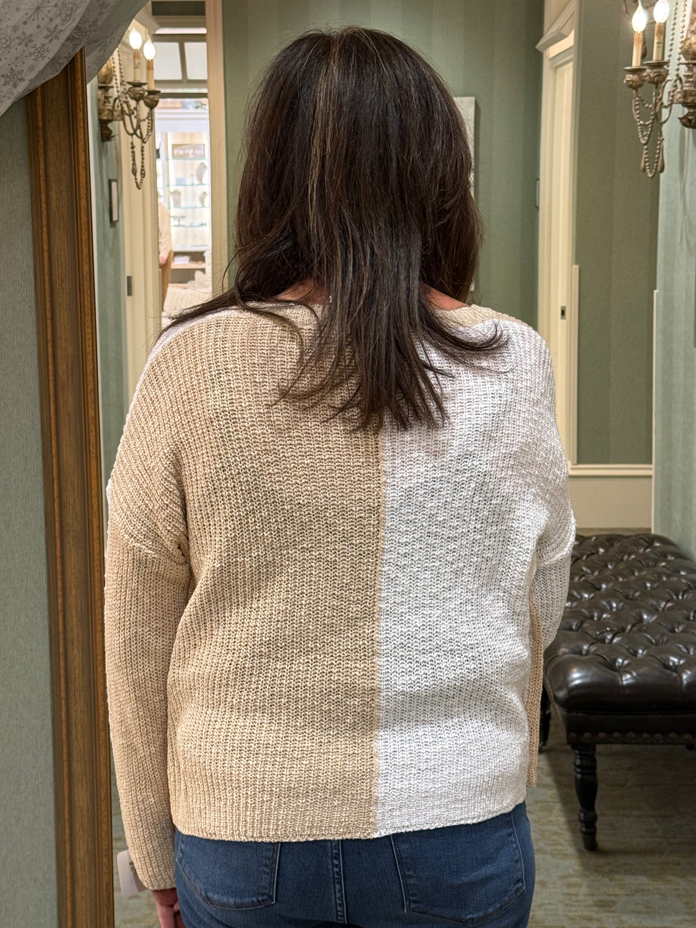 Heart Pattern Knit  Pullover Sweater