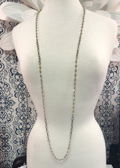 Champaign Infinity Beaded Necklace