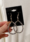 Glass Bead Teardrop Earrings