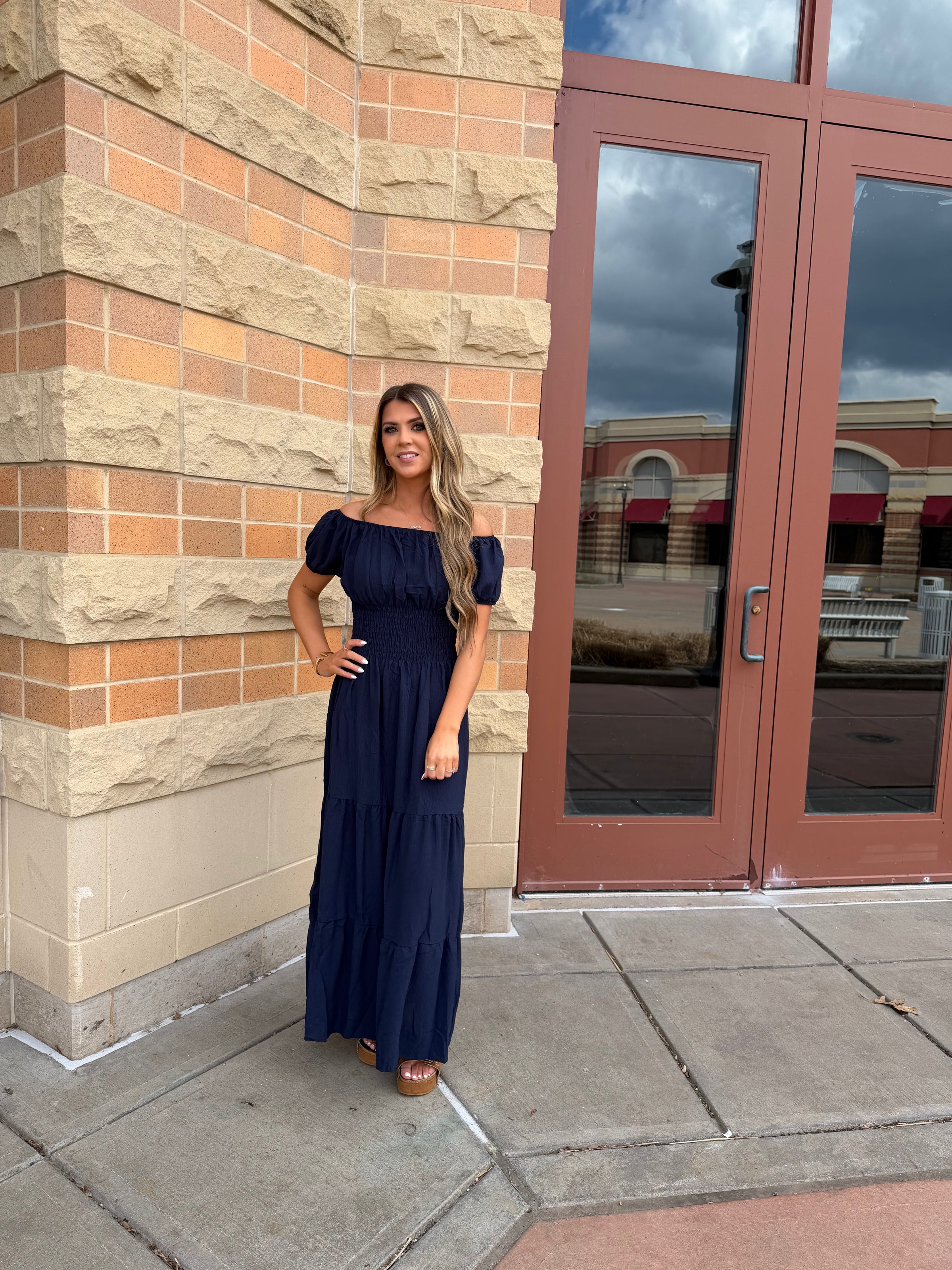Ruffle Peasant Dress