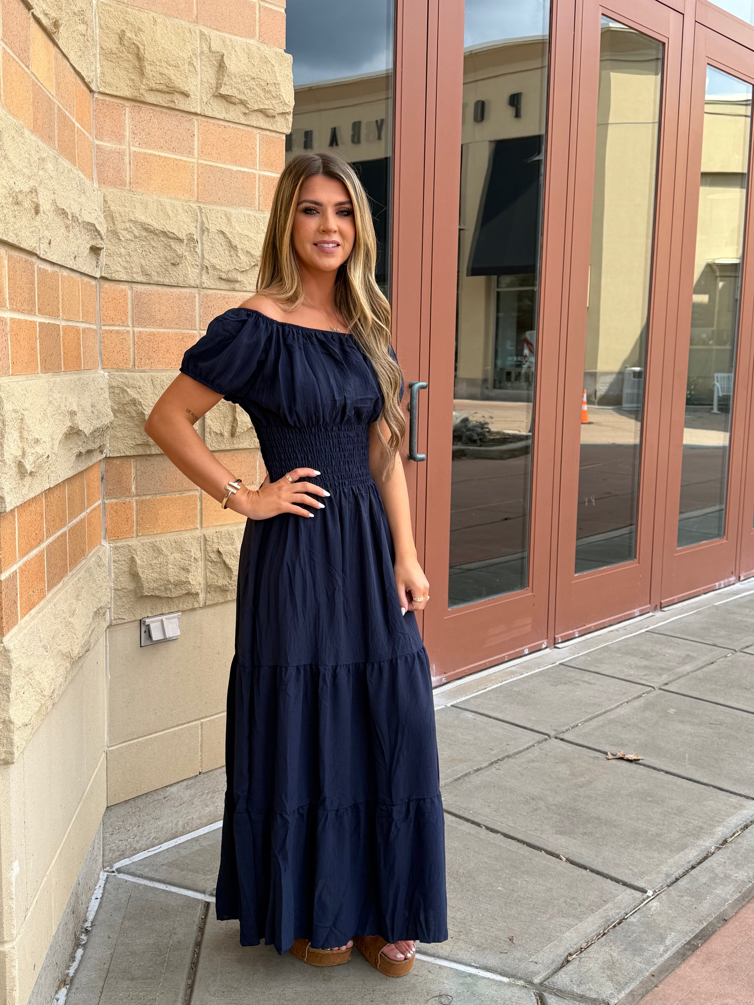 Ruffle Peasant Dress