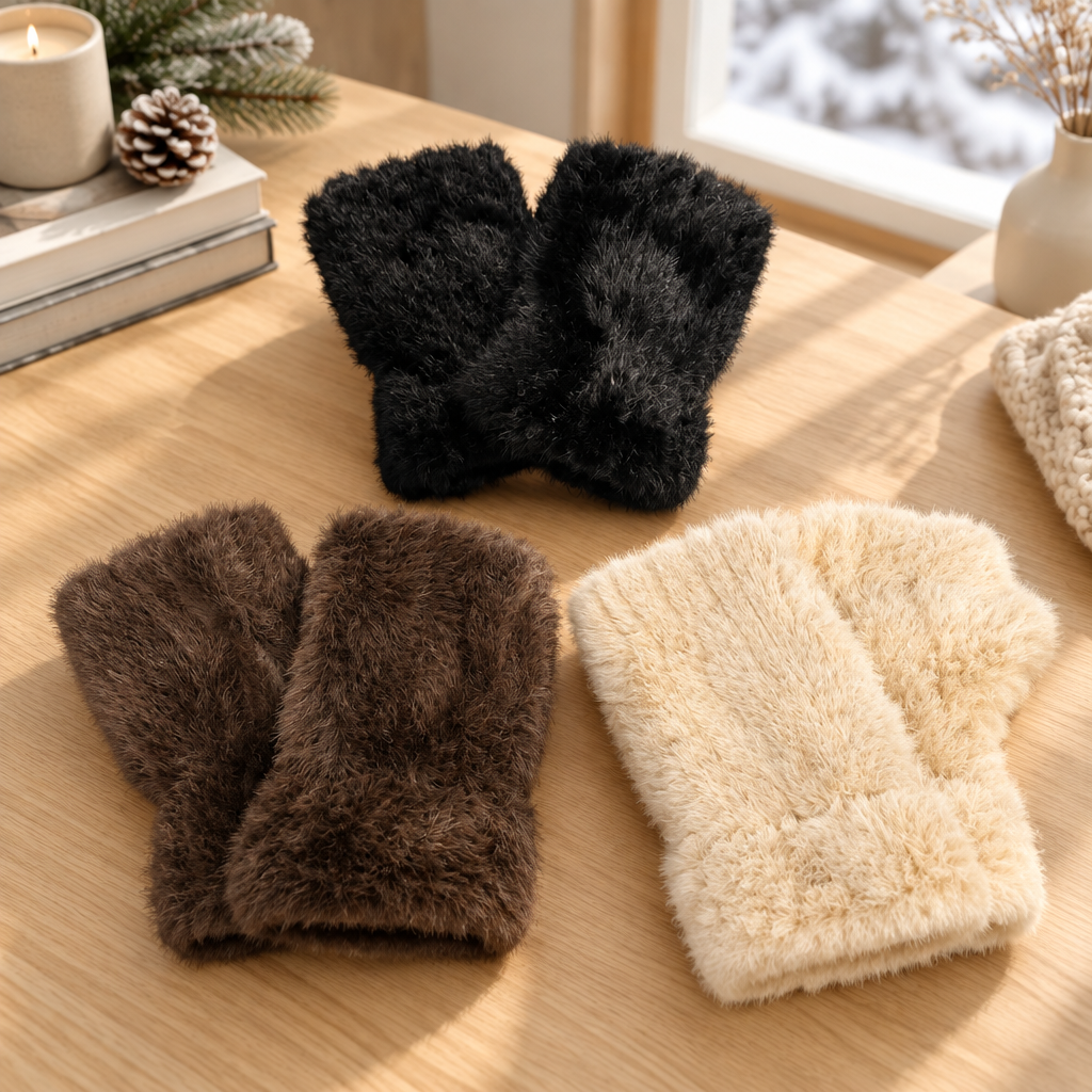 All Fur Fingerless Gloves