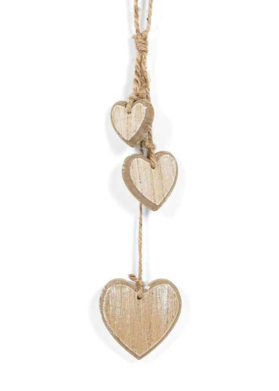 Dangle Wood Hearts