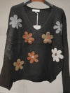 Felted Flower Soft Sweater