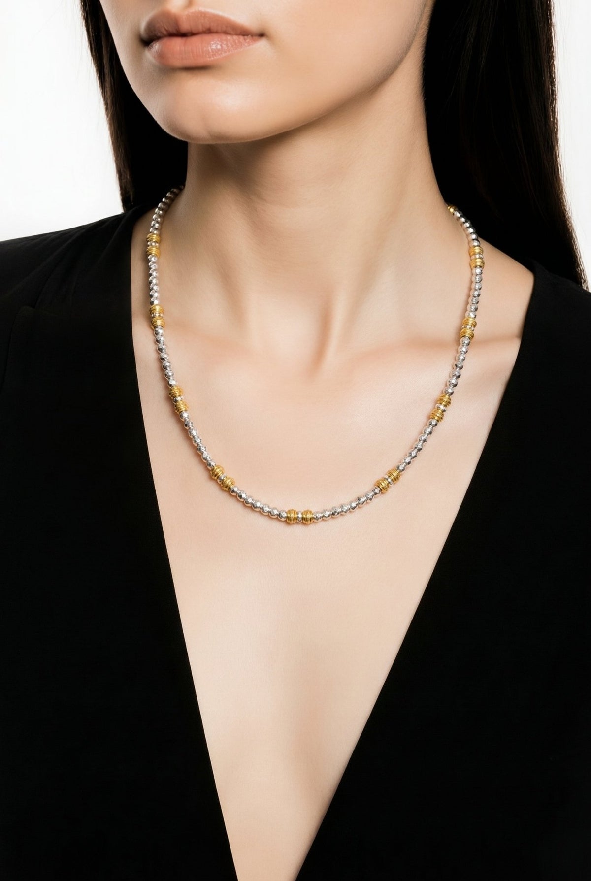 Alternating Dorika Bead Necklace - Chandeliers Boutique ny
