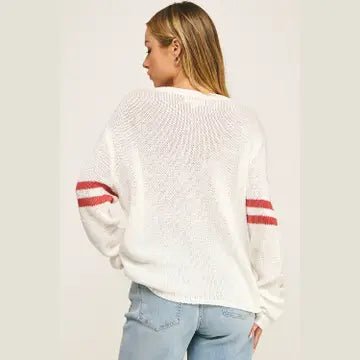 American Pride Graphic Sweater - Chandeliers Boutique ny